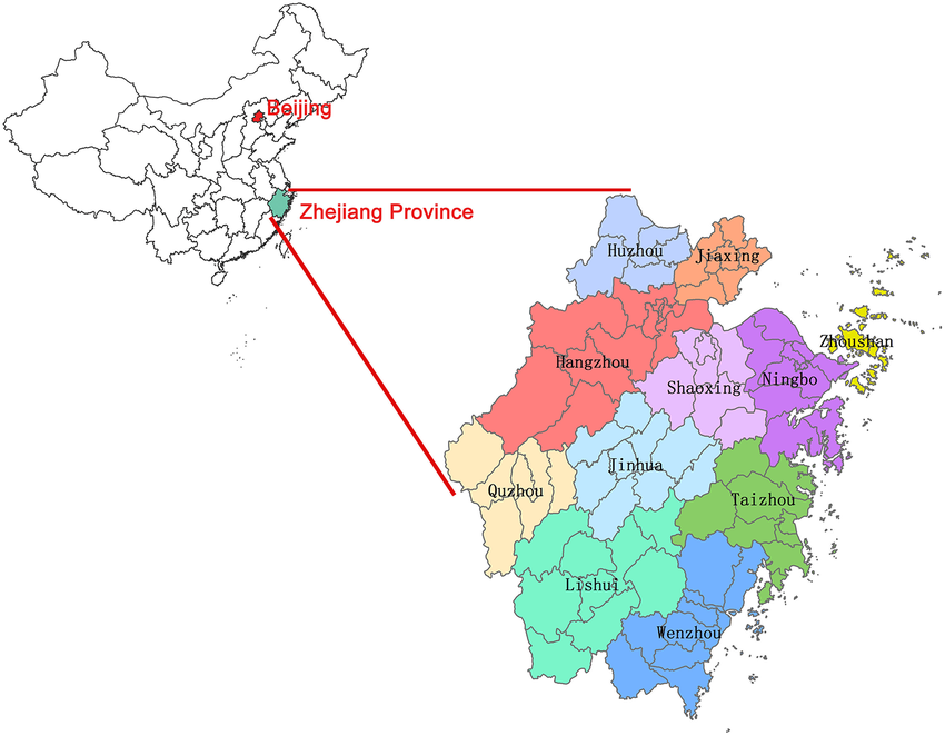 The-map-of-Zhejiang